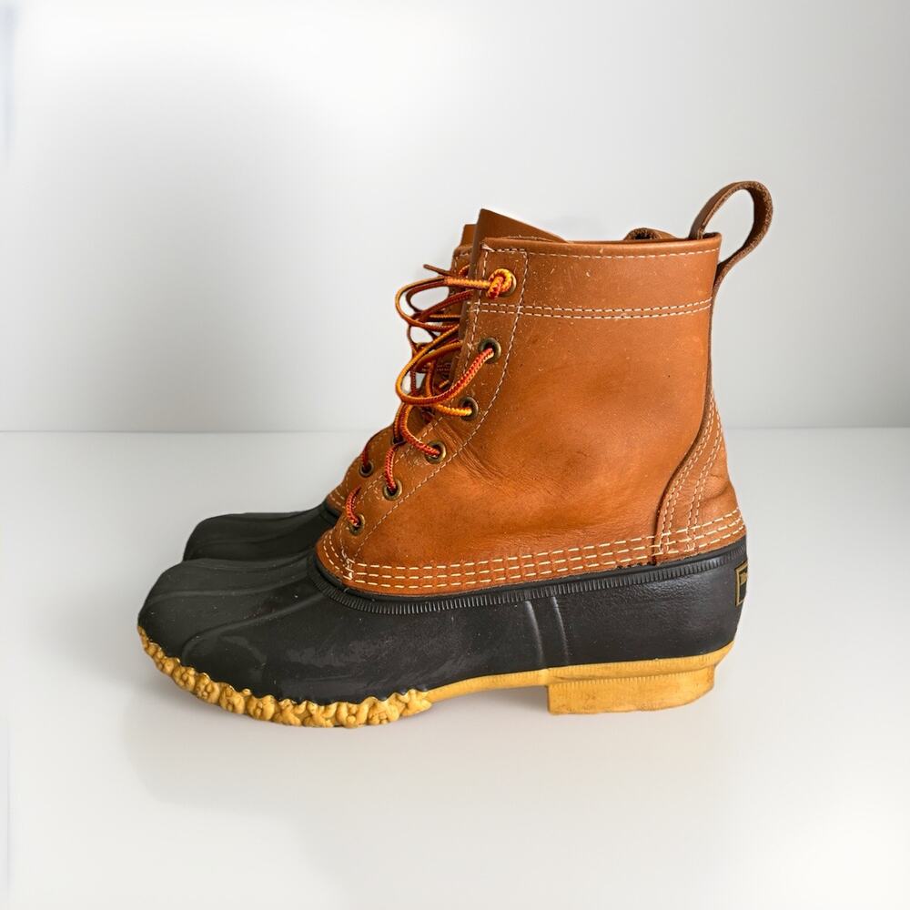 Original LL Bean Waterproof Duck Boots Mens 9 Womens 11 Narrow Brown 175052